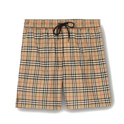 Burberry Check Drawcord Swim Shorts Beige