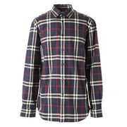 Burberry Check Print L/S Shirt Navy