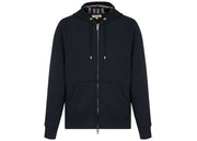 Burberry Clarendon Check Hood Zip Up Hoodie Navy