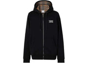 Burberry Cotton Blend Zip Hoodie Black