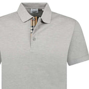 Burberry Hartford Check Placket Polo Grey