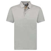 Burberry Hartford Check Placket Polo Grey