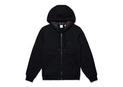 Burberry Letter Graphic Cotton Blend Zip Hoodie Black