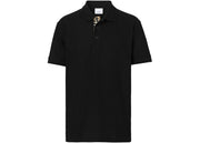 Burberry Monogram Motif Cotton Pique Polo Black/Archive Beige