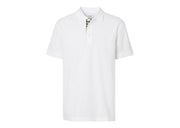 Burberry Monogram Motif Cotton Pique Polo White/Archive Beige