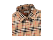 Burberry Nova-Check Pattern Cotton Shirt Archive Beige