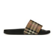 Burberry Check Print Slides Archive Beige (Women's)