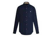 Burberry Stretch Cotton Poplin Shirt Navy