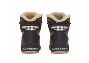 Burberry Tor Shearling Lined Black Brown