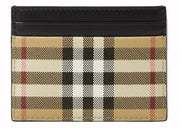Burberry Vintage Check (5 Slot) Card Case Black/Archive Beige