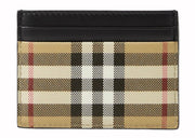 Burberry Vintage Check (5 Slot) Card Case Black/Archive Beige