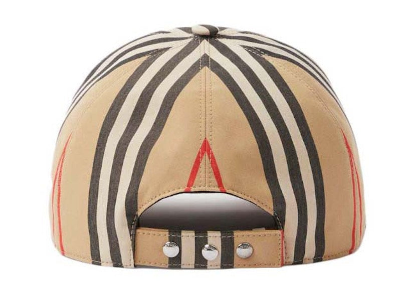 Burberry Baseball Cap Logo Applique Vintage Check Archive Beige