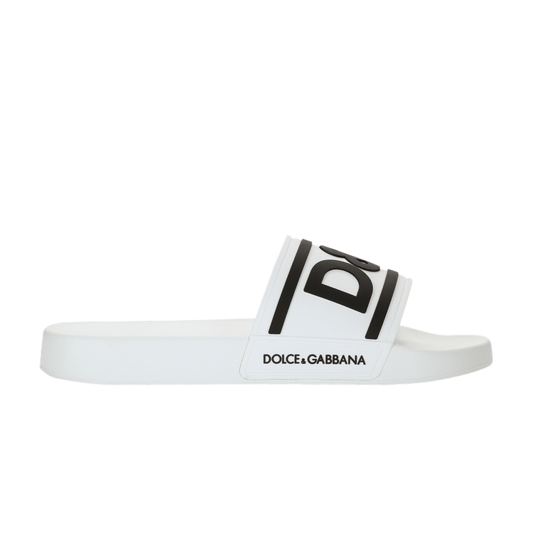 Dolce & Gabbana Slides DG Logo - White Black