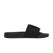 Dolce & Gabbana Beachwear Sliders DG Logo - Black