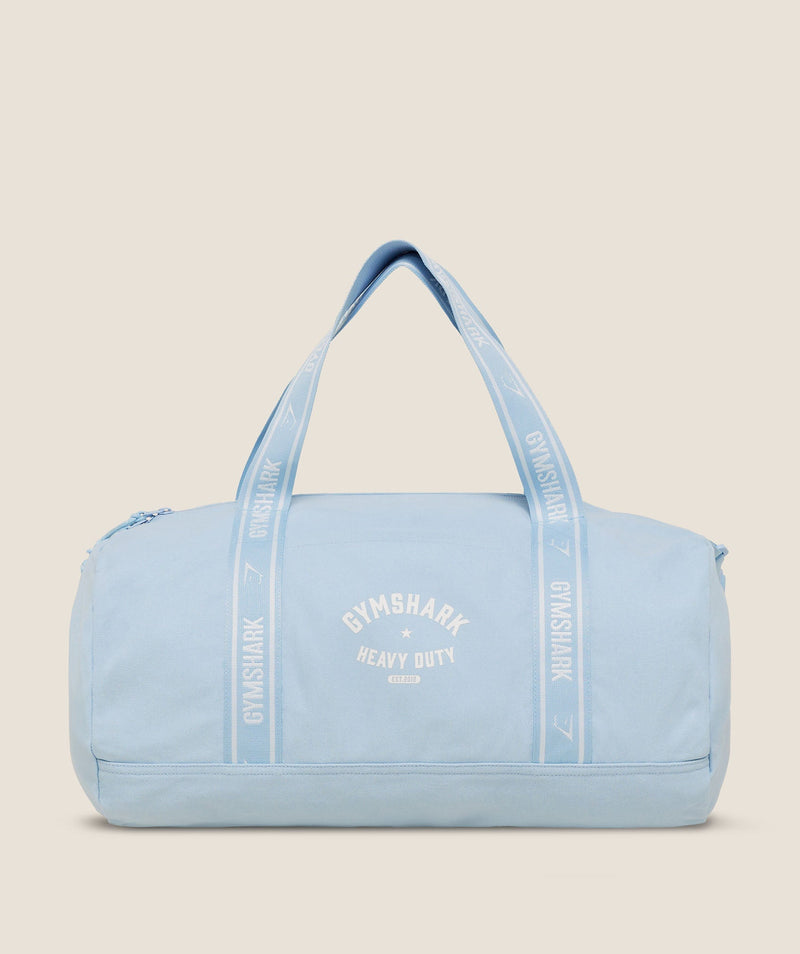 Women's Gymshark Logo Duffle Bag Chilled Blue