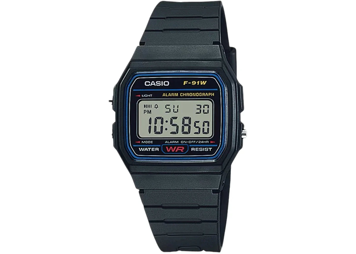 Casio Mens Classic Digital Watch With Black Strap F-91W-1