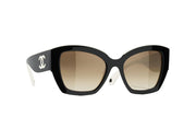 Chanel Butterfly Sunglasses Black/White/Beige (6058 1656/51)