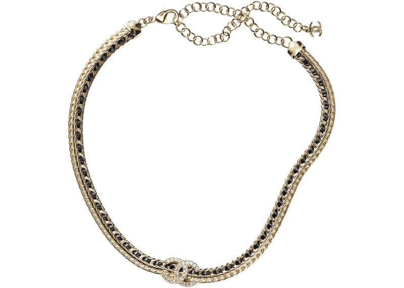 Chanel Gold Necklace AB8307 Gold/Black