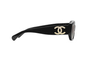 Chanel Rectangle Sunglasses Black (5493 c622/S5)