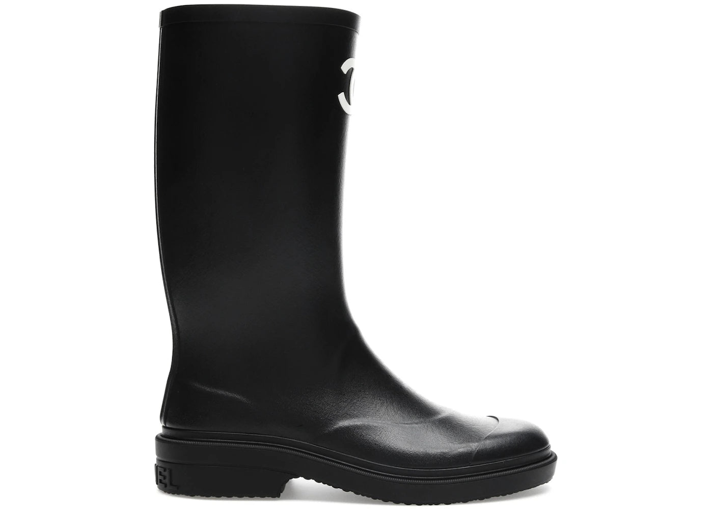 Chanel Rubber Rain Boots Black