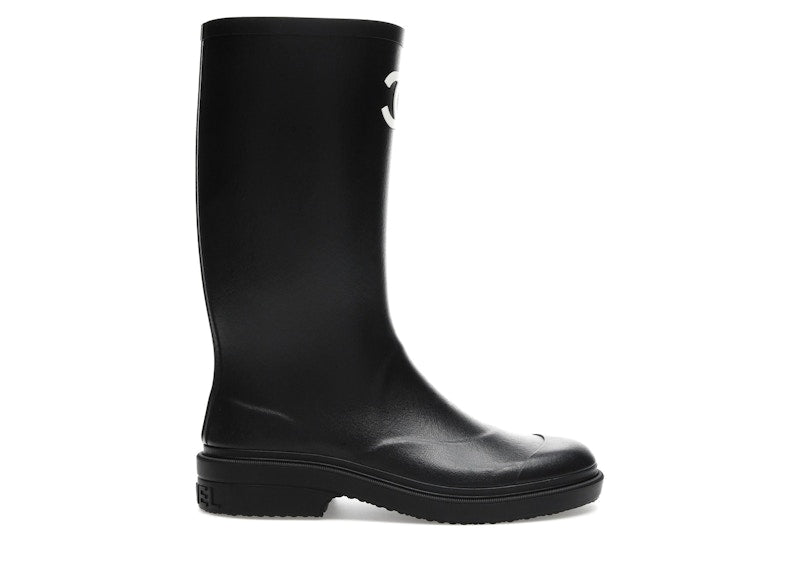 Chanel Rubber Rain Boots Black