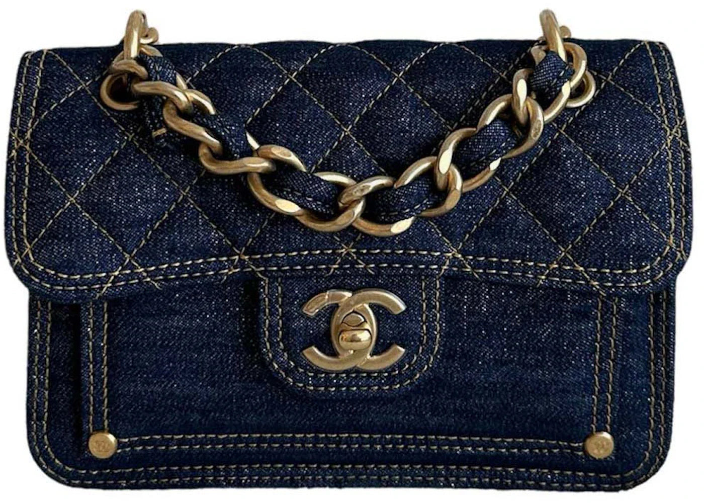 Chanel Small Denim Messenger Blue (AS4051)