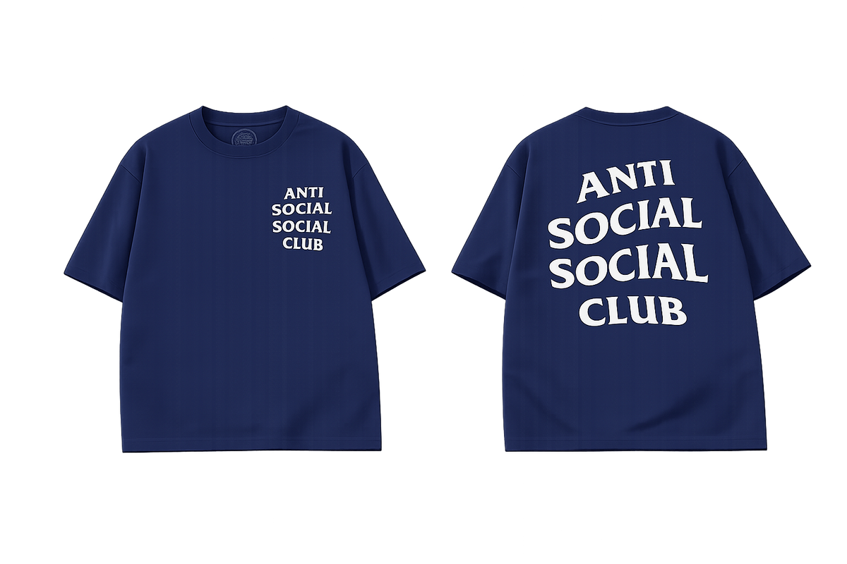 Anti Social Social Club logo T-Shirt Navy