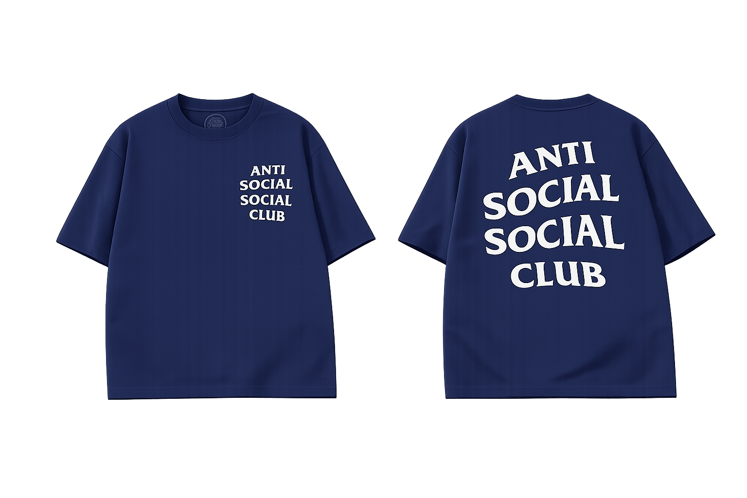 Anti Social Social Club logo T-Shirt Navy