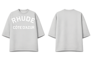 Rhude Gray 'Côte D'Azur' Mid-Sleeve Boxy T-Shirt