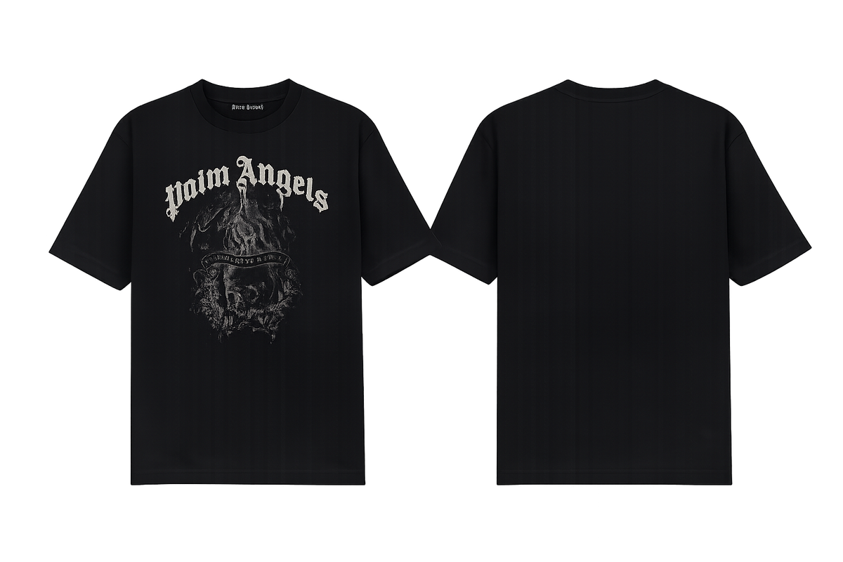 Palm Angels Statement Pencil cotton T-Shirt black