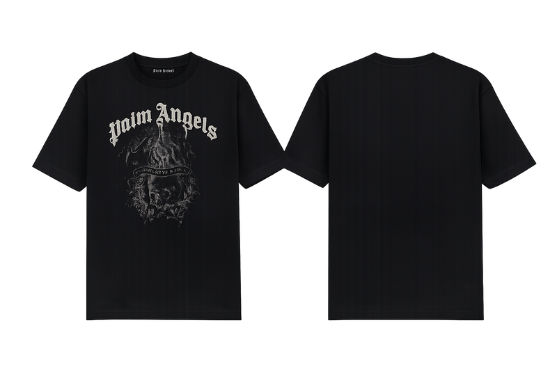 Palm Angels Statement Pencil cotton T-Shirt black