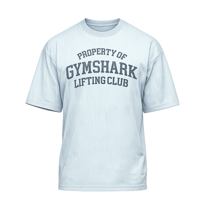 Gymshark Lightweight Slub Textured T-Shirt oversized fit Smoke Blue