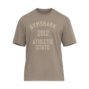 Gymshark Collegiate Washed T-Shirt oversized fit Soft Brown