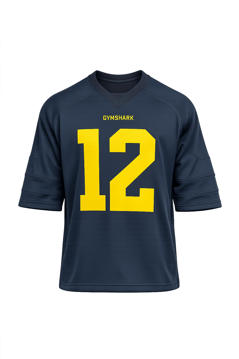 Gymshark American Football Jersey Heavy Blue