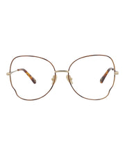 Chloe Cat Eye-Frame Metal Optical Frames Havana Gold Transparent (CH0098O-30012434-008)