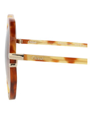 Chloe Round-Frame Bio Acetate Sunglasses Havana Havana Brown (CH0105S-30012761-001)
