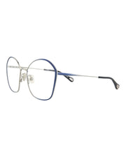 Chloe Round-Frame Metal Optical Frames Blue Blue Transparent (CH0017O-30009856-001)
