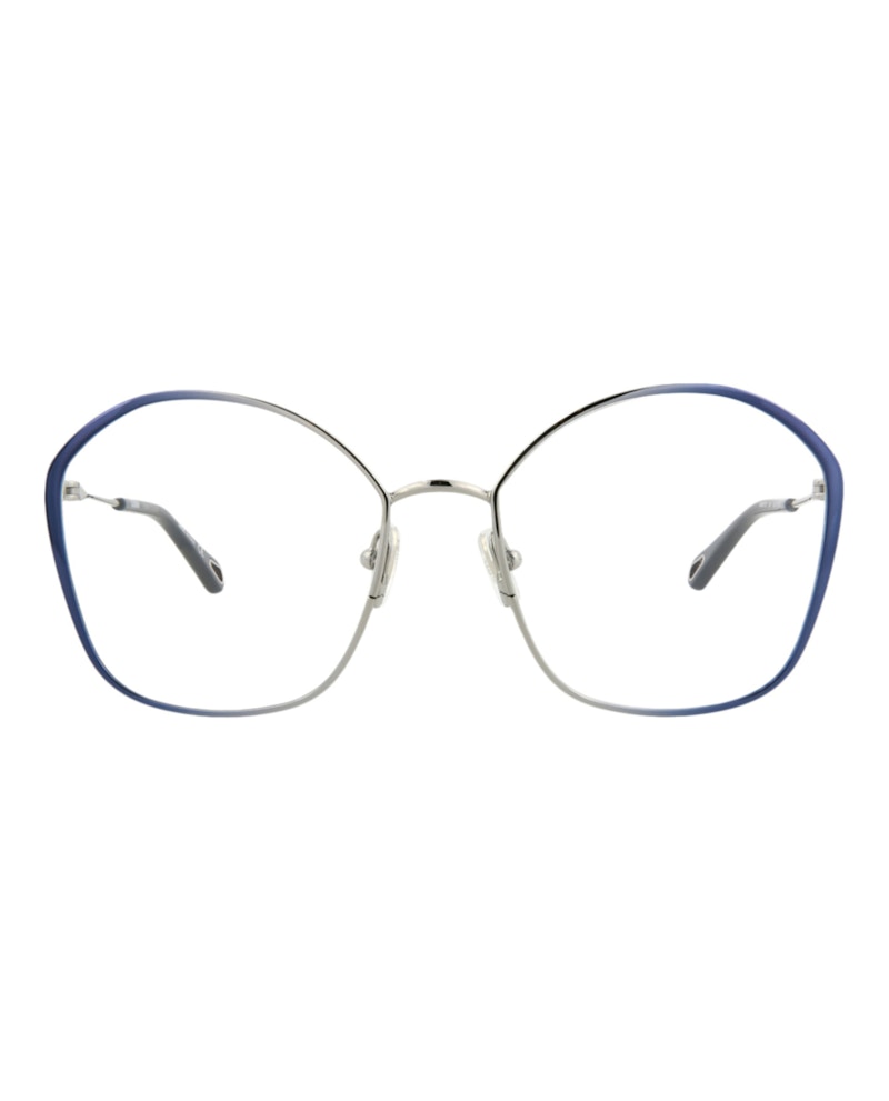 Chloe Round-Frame Metal Optical Frames Blue Blue Transparent (CH0017O-30009856-001)
