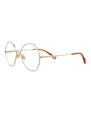 Chloe Round-Frame Metal Optical Frames Gold Gold Transparent (CH0097O-30012431-001)