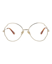 Chloe Round-Frame Metal Optical Frames Gold Gold Transparent (CH0097O-30012431-001)