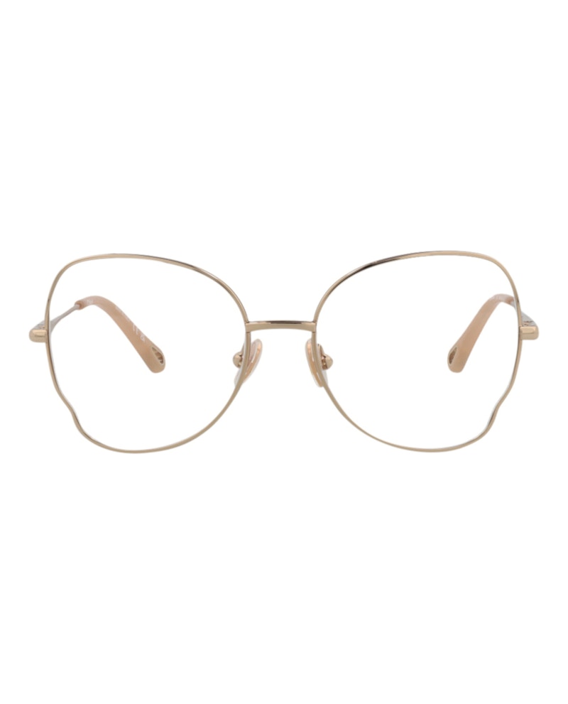 Chloe Round-Frame Metal Optical Frames Gold Gold Transparent (CH0098O-30012434-002)