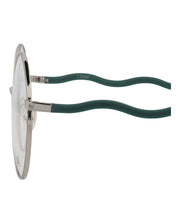Chloe Round-Frame Metal Optical Frames Silver Green Transparent (CH0057O-30011445-004)