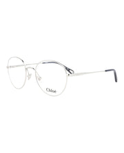 Chloe Round-Frame Metal Optical Frames Silver Silver Transparent (CH0021OA-30009911-003)