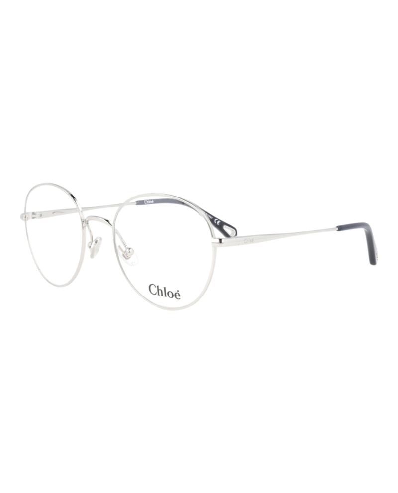 Chloe Round-Frame Metal Optical Frames Silver Silver Transparent (CH0021OA-30009911-003)