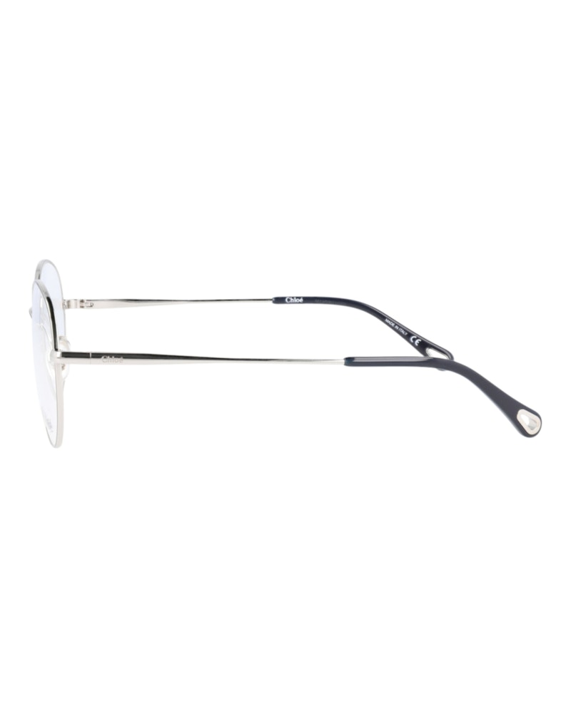Chloe Round-Frame Metal Optical Frames Silver Silver Transparent (CH0021OA-30009911-003)