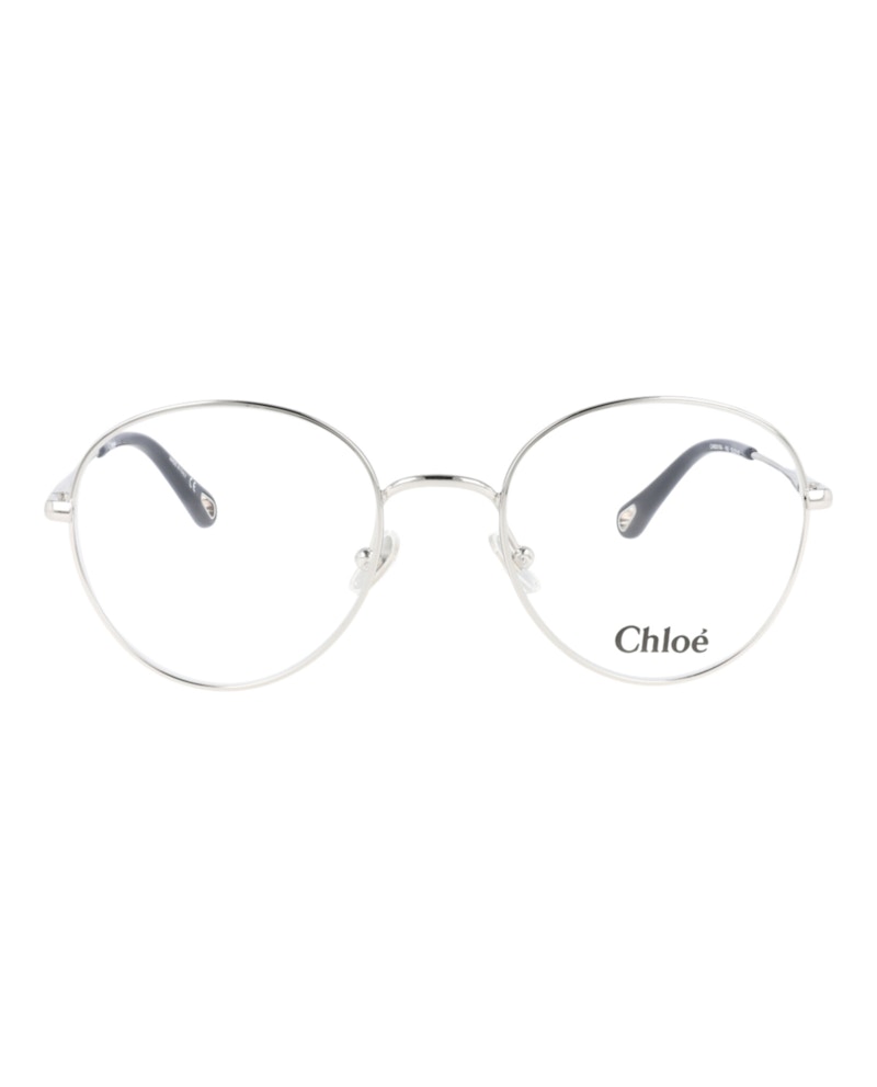 Chloe Round-Frame Metal Optical Frames Silver Silver Transparent (CH0021OA-30009911-003)
