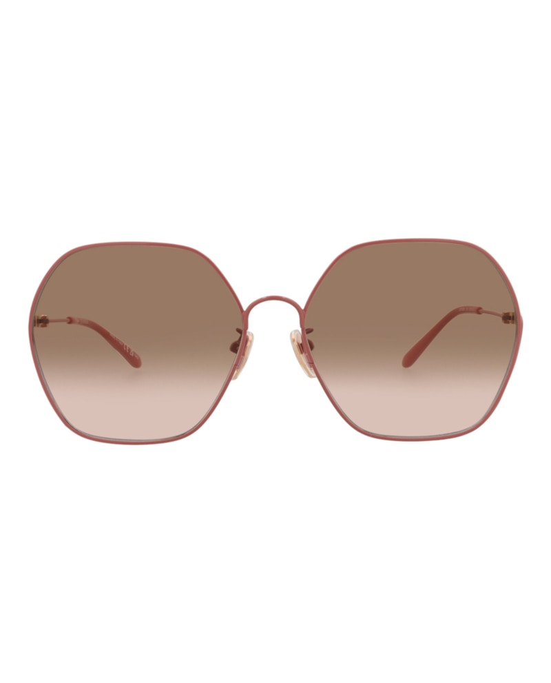 Chloe Round-Frame Metal Sunglasses Pink Pink Brown (CH0169SA-30014200-004)