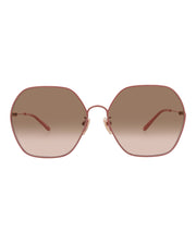 Chloe Round-Frame Metal Sunglasses Pink Pink Brown (CH0169SA-30014200-004)