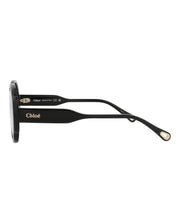 Chloe Round-Frame Recycled Acetate Sunglasses Black Black Transparent (CH0196S-30014696-001)
