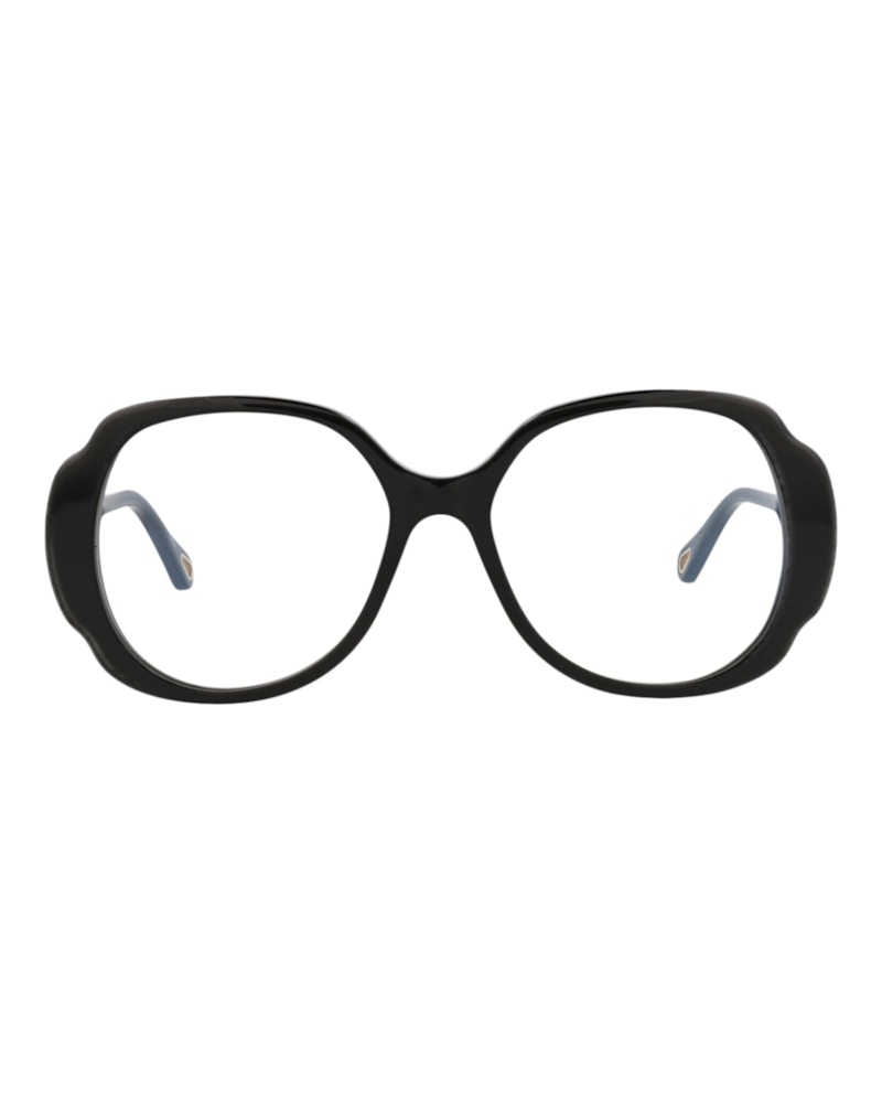 Chloe Round-Frame Recycled Acetate Sunglasses Black Black Transparent (CH0196S-30014696-001)